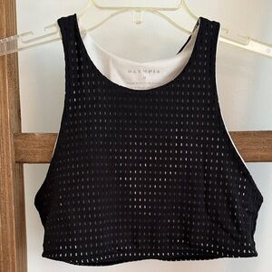 Black Mesh bra Olympia activewear size medium